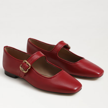 Sam Edelman 红色玛丽珍平底鞋