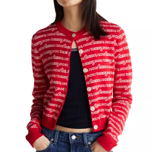 Chaeny 同款！Tommy Hilfiger 红色开衫