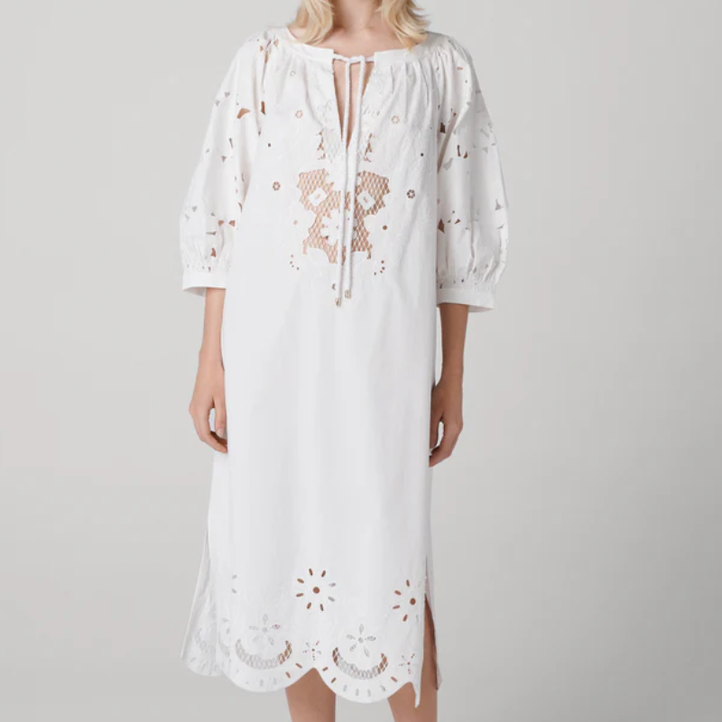 DVF Rhodes 白色连衣裙