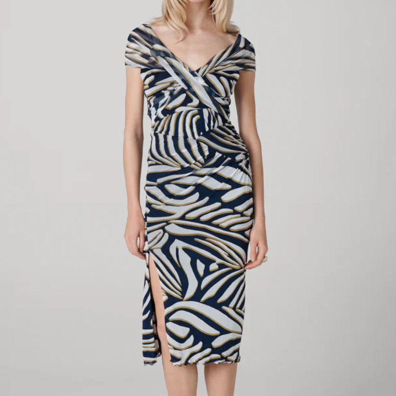 DVF Lovinia 大开领裹身裙