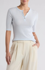 Vince  Pima 亨利中袖上衣