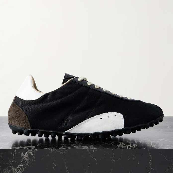 MAISON MARGIELA 马吉拉 Sprinter 黑色皮革绒面运动鞋