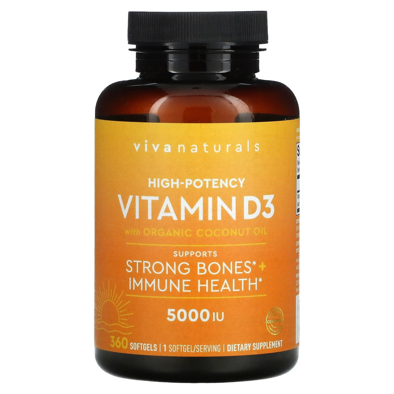 Viva Naturals 维生素D 360粒 软胶囊 无味 适合成人