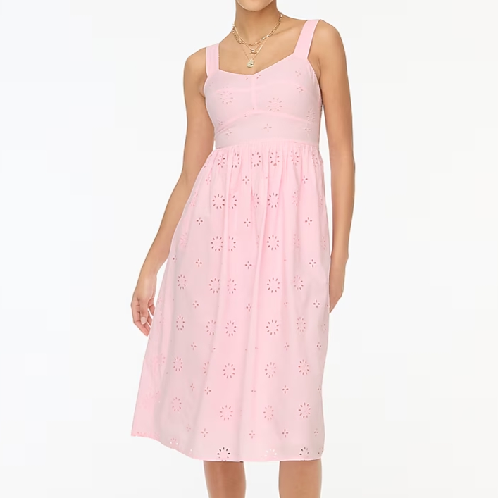 J.crew Eyelet 粉色连衣裙