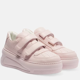 上新！ACNE STUDIOS 粉色魔术贴运动鞋