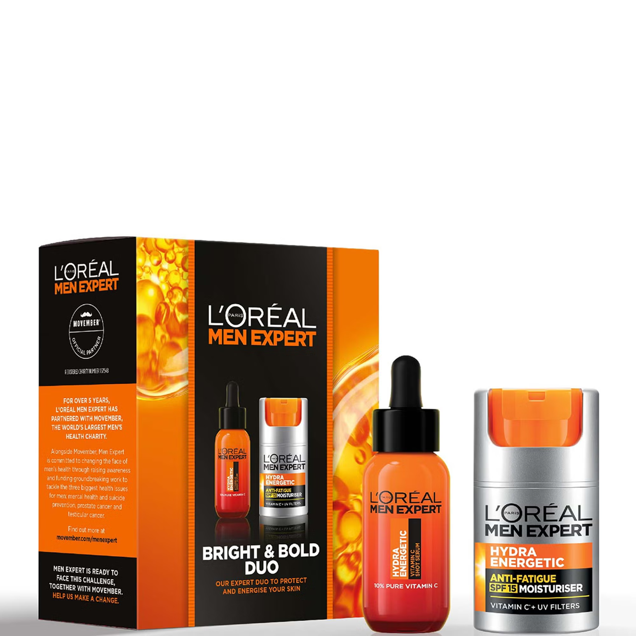 L'Oréal Paris 男士专业亮泽亮彩双效礼品套装（保湿霜50ml+维C精华液 30ml）