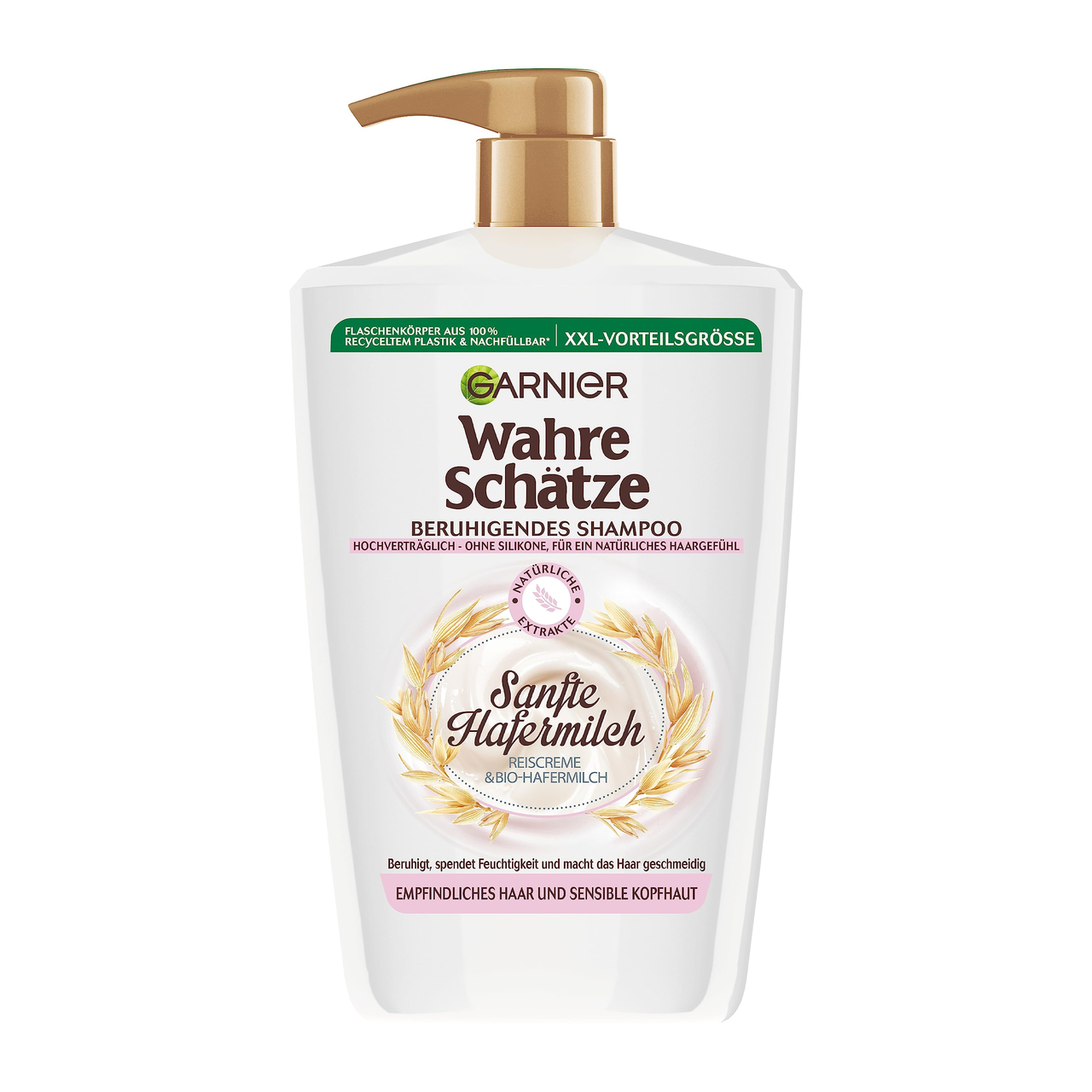 【含税直邮】Garnier 卡尼尔 Wahre Schätze 舒缓洗发水 温和燕麦奶 XXL Formal 1 升