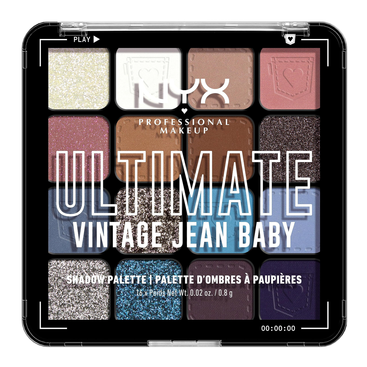 【含税直邮】NYX Professional Makeup Ultimate 眼影盘,16 种鲜艳逼真眼影