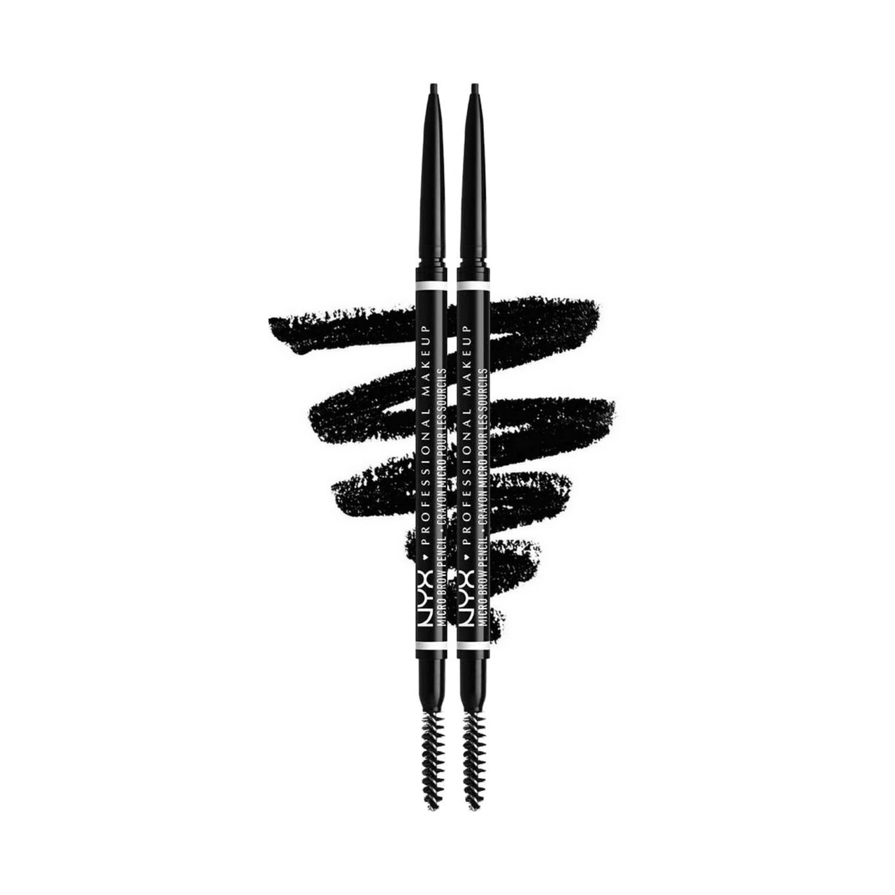 【含税直邮】NYX 专业化妆眉笔,Micro Brow 铅笔,双面带可旋转眉笔和刷子,2件装