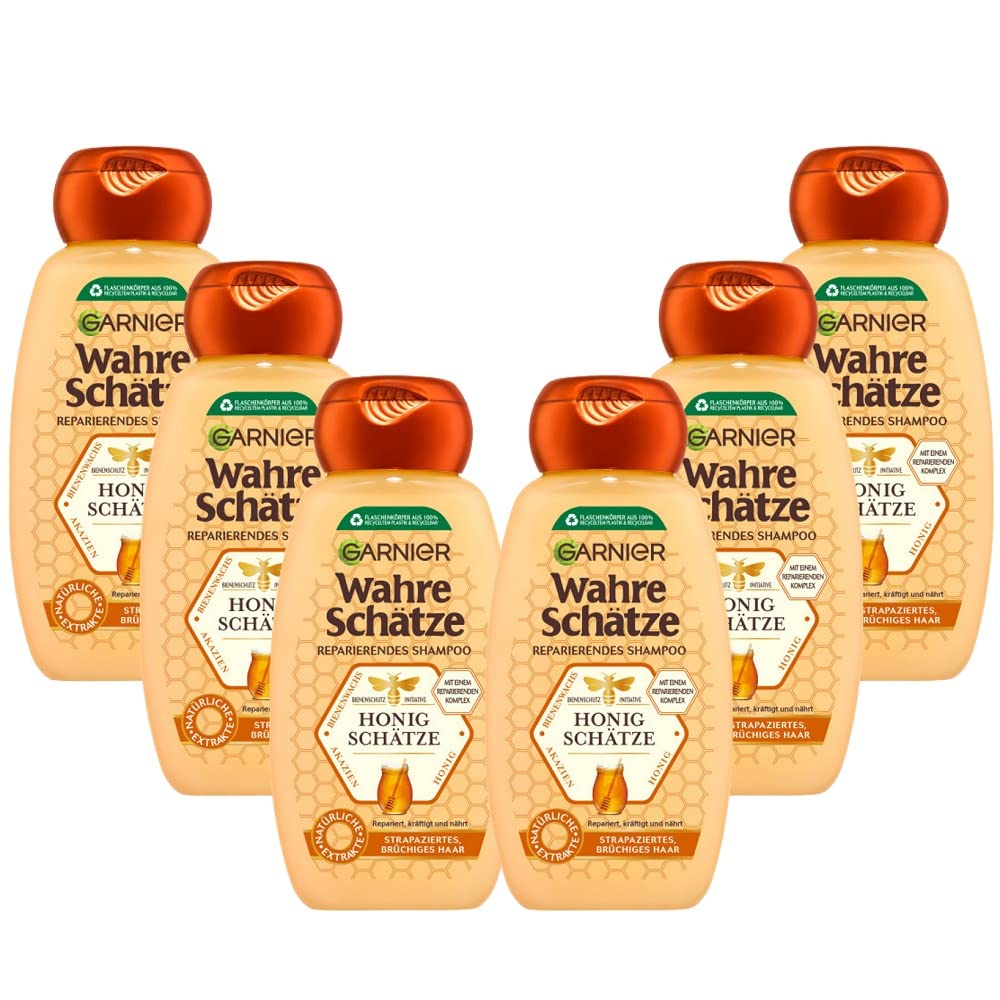 【含税直邮】Garnier 卡尼尔 True Schatz 修复洗发水蜂蜜珍宝 6x250 毫升