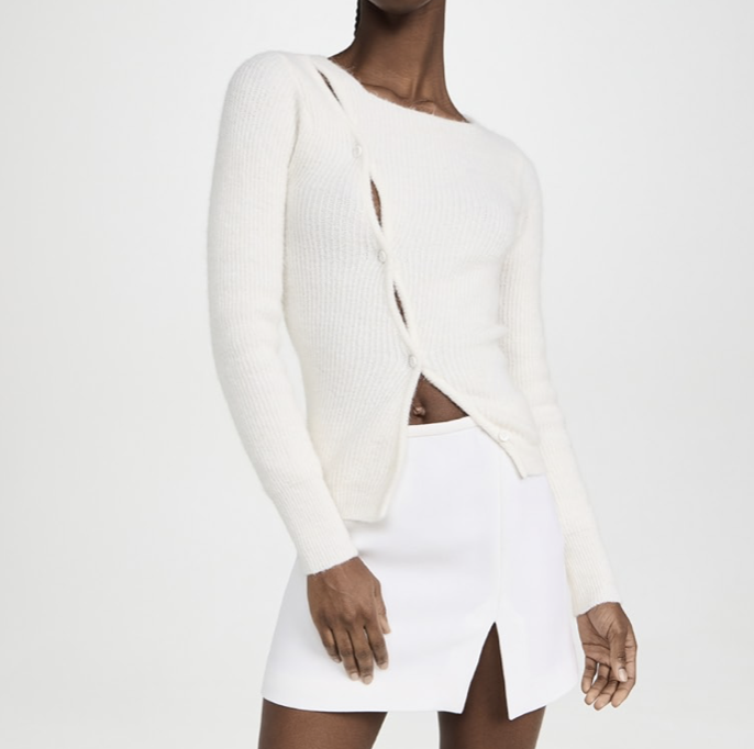 Jacquemus La Maille Pau 不对称毛衣