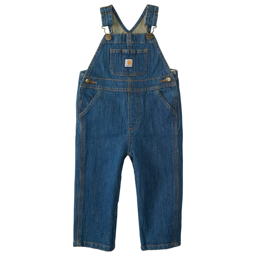 【含税直邮】Carhartt 男童水洗牛仔背带裤  中度水洗 2T US
