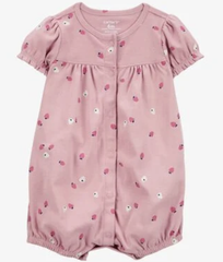 Carter's 泡泡袖印花连体裤