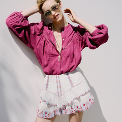 THE OUTNET 美站：MARANT ÉTOILE 时装新入驻 蕾丝边亚麻迷你半身裙$188