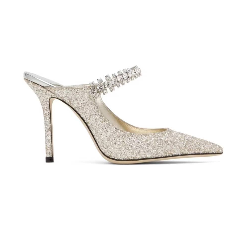 Jimmy Choo 金色Bing 100穆勒高跟鞋