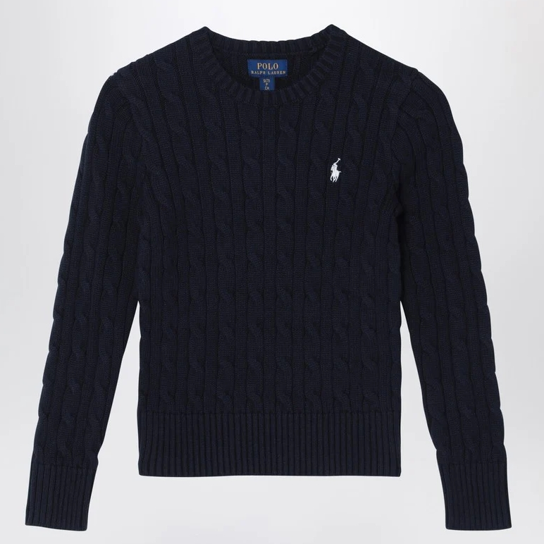 Polo Ralph Lauren 拉夫劳伦 海军蓝色棉质粗针织毛衣