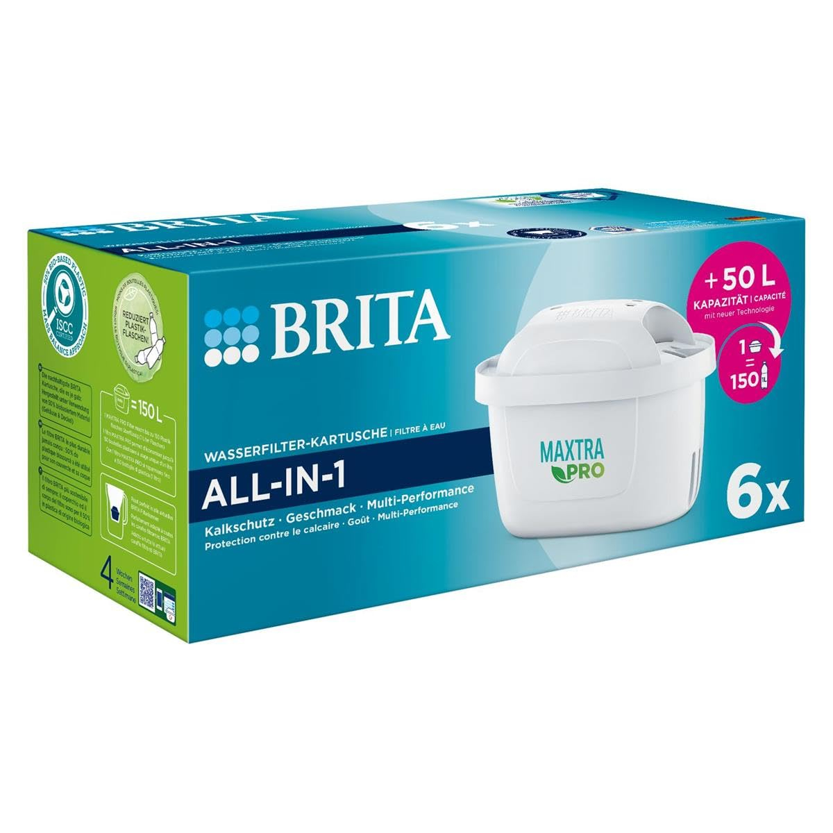 BRITA MAXTRA PRO 多合一滤水器滤芯 — 6 件装（半年供应）