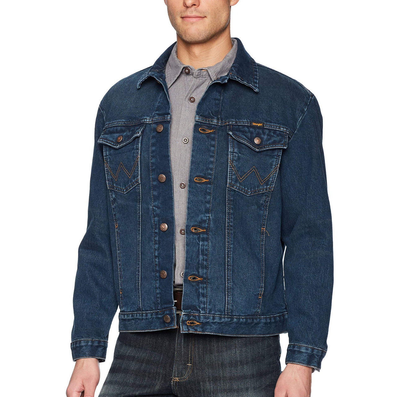 【含税直邮】Wrangler 现代 牛仔夹克 Dark Blue 尺码Medium