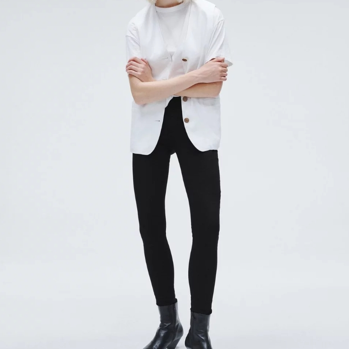 虞书欣类似款 Rag & Bone Flexi Nina 黑色紧腿牛仔裤