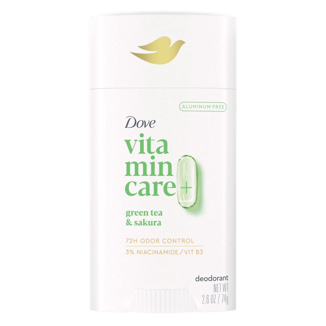 【含税直邮】Dove 多芬 VitaminCare+ 除臭棒 绿茶和浅库拉铝 2.6 盎司(约 73.7 克)