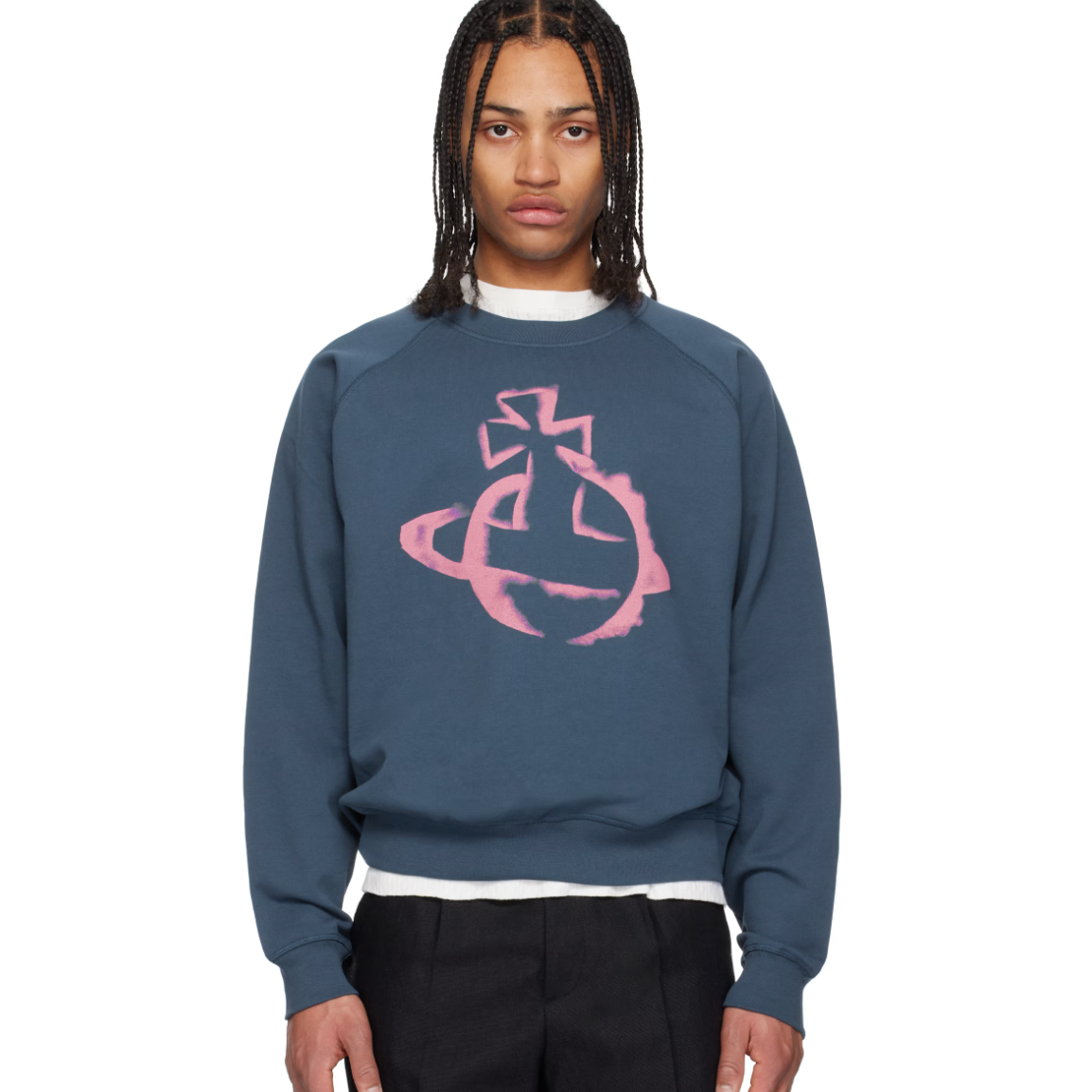 Vivienne Westwood  西太后蓝粉配色土星卫衣