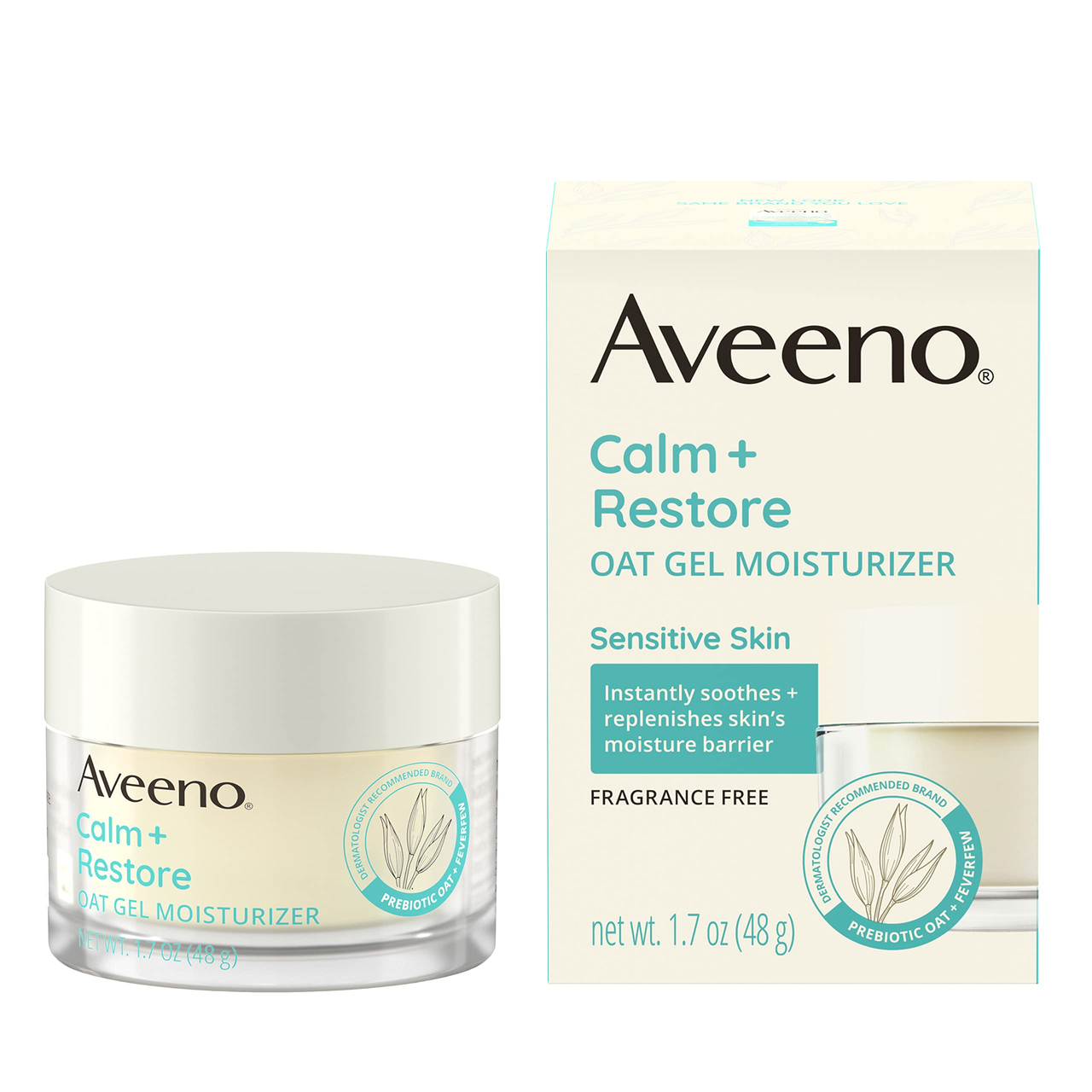 Aveeno 艾惟诺 Calm + Restore 燕麦凝胶面部保湿霜 1.7盎司 48g