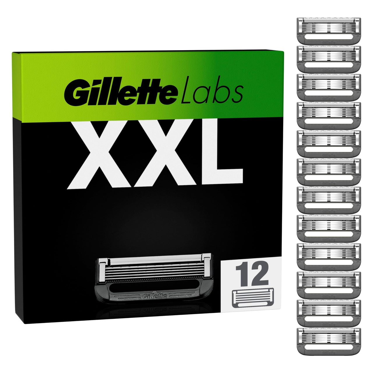 【含税直邮】Gillette 吉列 Labs 剃须刀片 12 个替换刀片