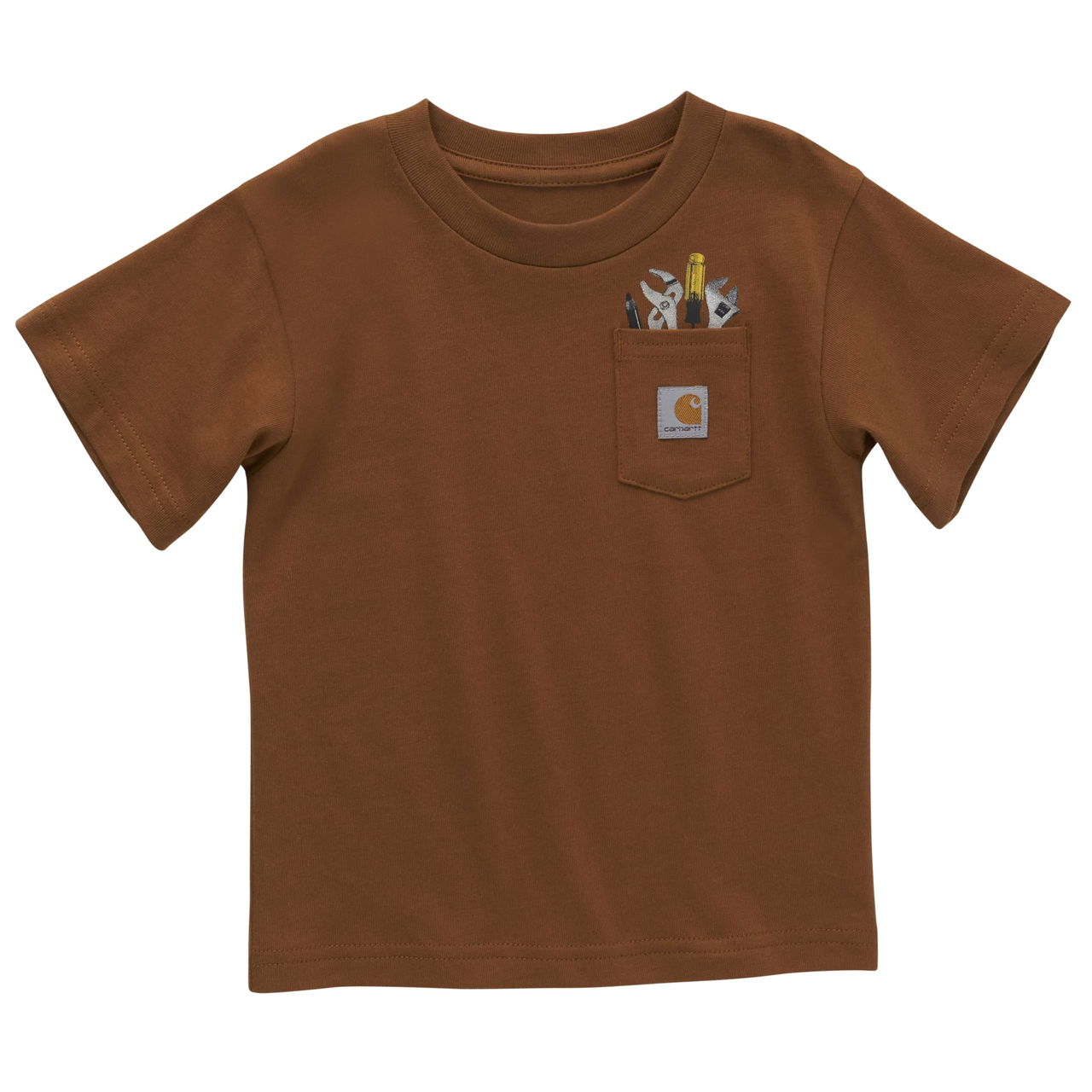 【含税直邮】Carhartt 男孩短袖工具图案 T 恤, Carhartt 棕色