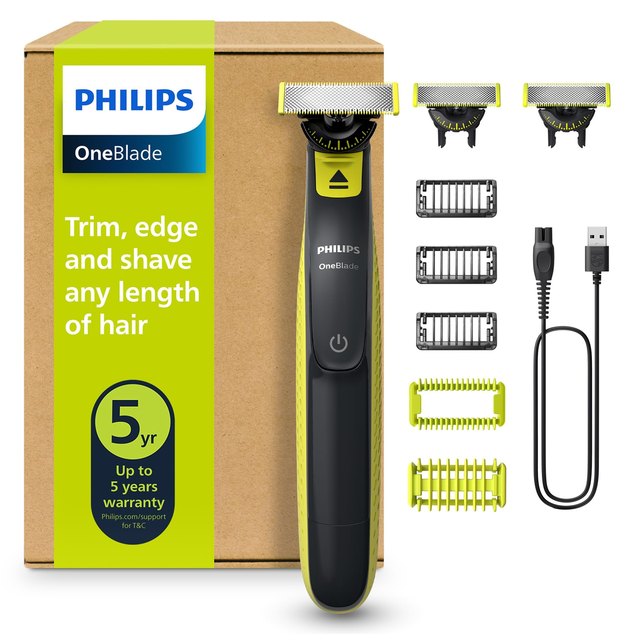 【含税直邮】PHILIPS飞利浦OneBlade360 面部和身体电动胡须修剪器