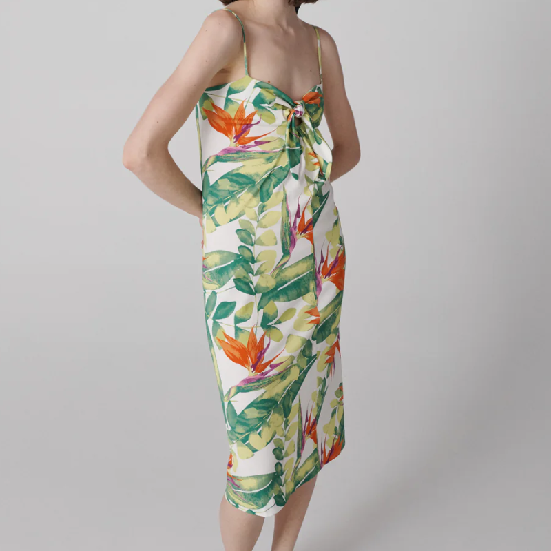 DVF Roma 印花吊带裙