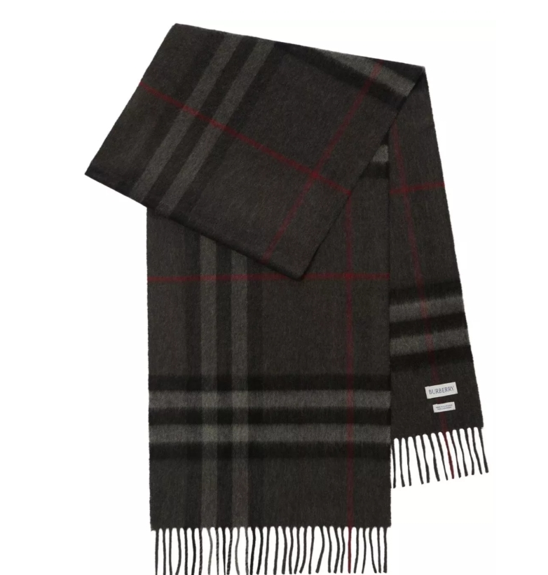 Burberry  格纹羊绒围巾