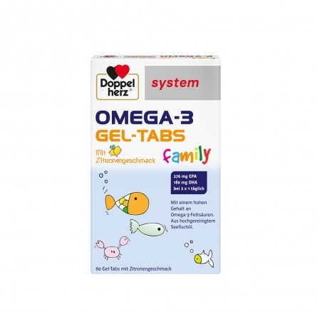 Doppelherz 双心 Omega-3儿童深海鱼油咀嚼片60片 4岁+