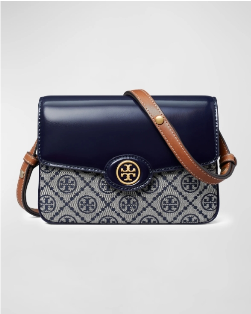 满送$500礼卡！Tory Burch Robinson T Monogram 单肩包