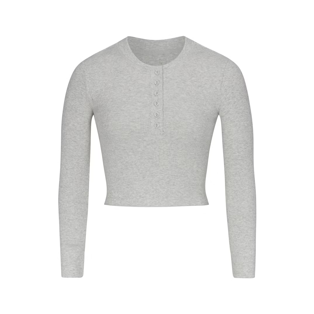 SKIMS Cotton Rib 长袖上衣