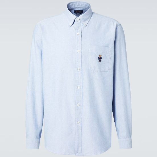 POLO RALPH LAUREN 拉夫劳伦蓝色小熊印花衬衫