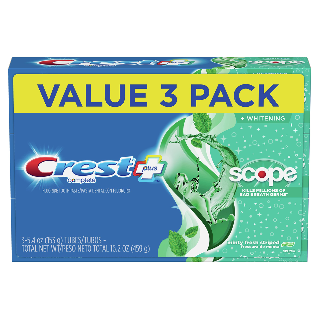 【含税直邮】Crest 牙膏 美白 通用 5.4盎司(约154克)