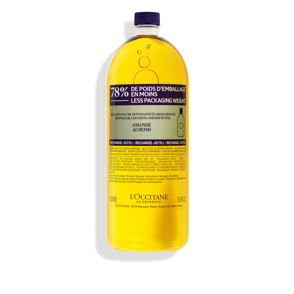 L'OCCITANE 甜扁桃味沐浴油 500ml