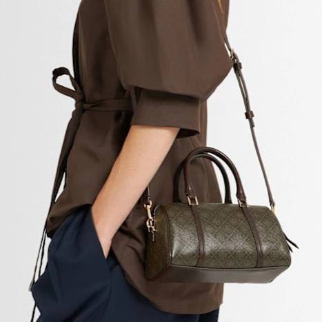 Tory Burch Mini T Monogram 迷你涂层筒形手提包