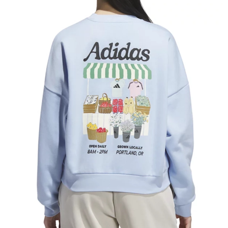 Adidas 阿迪达斯 市集图案卫衣 码全