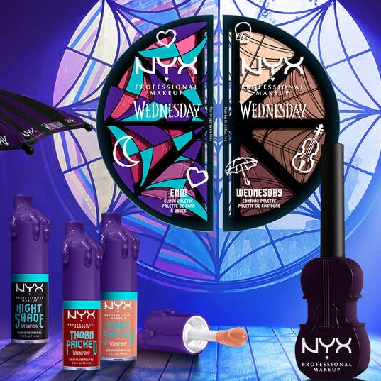 NYX x Wednesday 星期三联名限量彩妆！