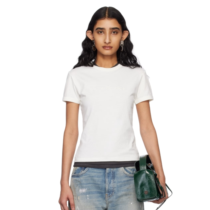 Acne Studios 白色 Logo Fitted T 恤