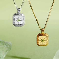 上新！Missoma 英国官网： Birthstone 珠宝系列8月上新 银色吊坠项链£94