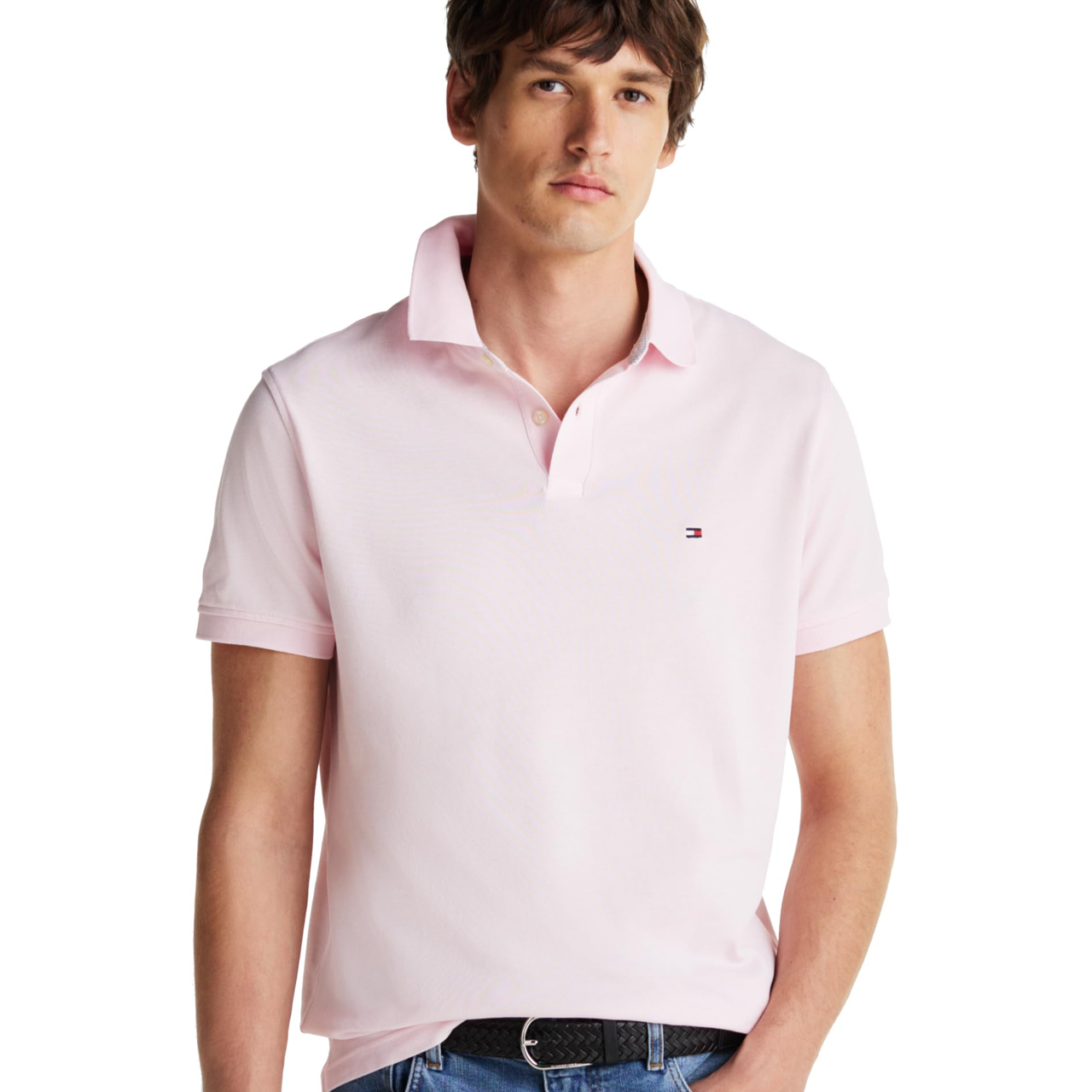 【含税直邮】Tommy Hilfiger 汤米·希尔费格 男式短袖 Polo 衫 浅粉色