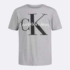 S/M码有货 Calvin Klein 大童款灰色字母徽标T恤