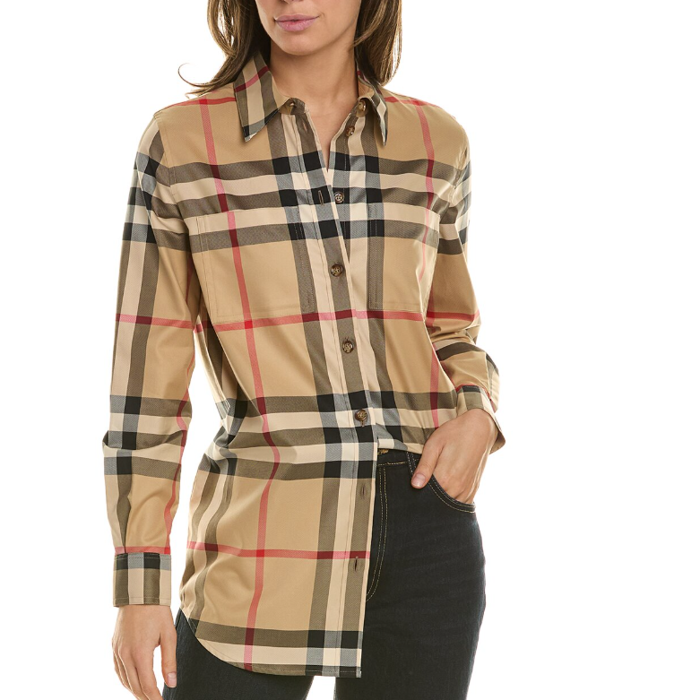 小码最后2件！Burberry 格纹衬衫