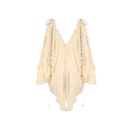 ZIMMERMANN Illuminate 荷叶边乔其纱上衣