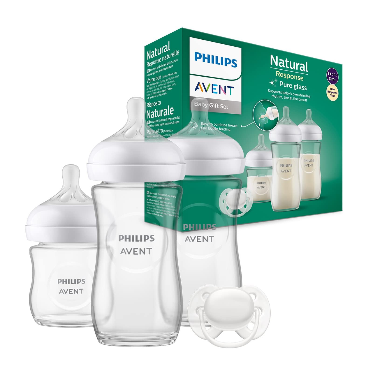 【含税直邮】Philips Avent 飞利浦新安怡 玻璃奶瓶,新生儿礼品套装 3个装 0-6 个月