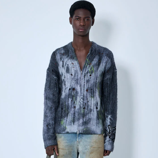Acne Studios 印花破洞毛衣