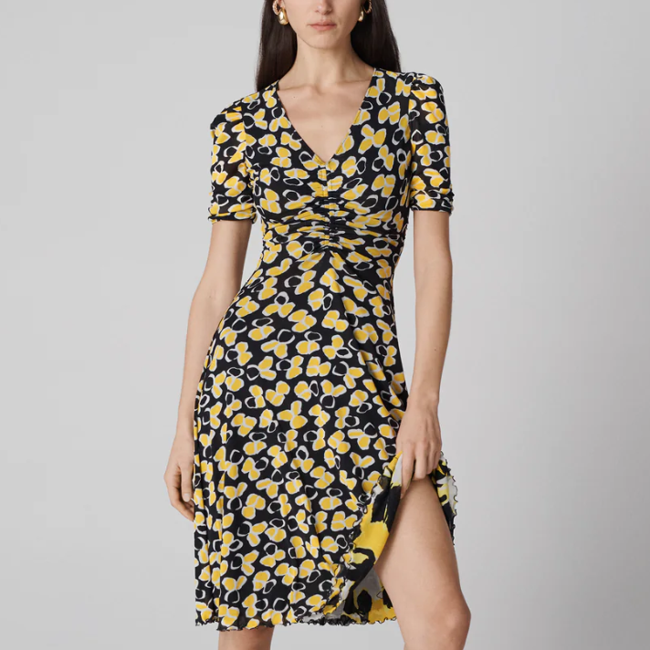 DVF Koren 双面印花连衣裙