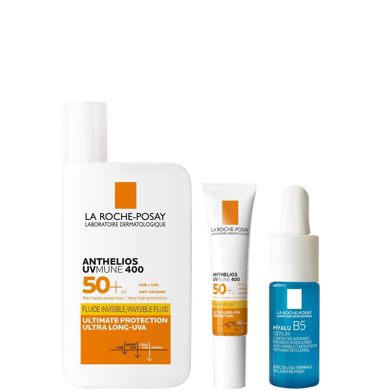 La Roche-Posay 理肤泉 防晒护肤三件套（防晒霜50ml+15ml +B5精华 5ml）